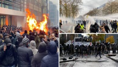 Deseci tisuća ljudi na ulicama Bruxellesa prosvjeduju protiv COVID mjera, izbili su i sukobi