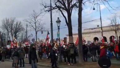 Prosvjedi u Beču: 50 tisuća ljudi okupilo se u Beču, uhićeno četvero ljudi, ozlijedili policajce