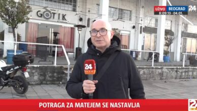 UŽIVO iz Beograda: Nastavlja se potraga za Matejem Perišem, čekaju se novi podaci iz policije