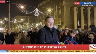 Pratite uživo: Hrvatska je od ponoći ušla i u europodručje, Primorac i Vujčić podigli eure