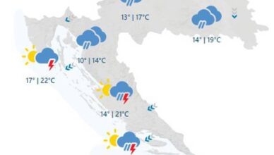 Crveno upozorenje zbog olujne bure za jednu regiju u nedjelju: Grmljavinsko nevrijeme i kiša