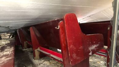 Church roof collapses in Ciudad Madero