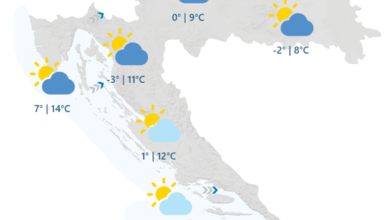 Nakon sunčane nedjelje, novi tjedan donosi opet promjenu. Obilna kiša, a moguć i snijeg