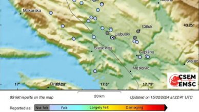 Ponovno se treslo tlo u Hercegovini: Potres osjetili i stanovnici u Dalmaciji...
