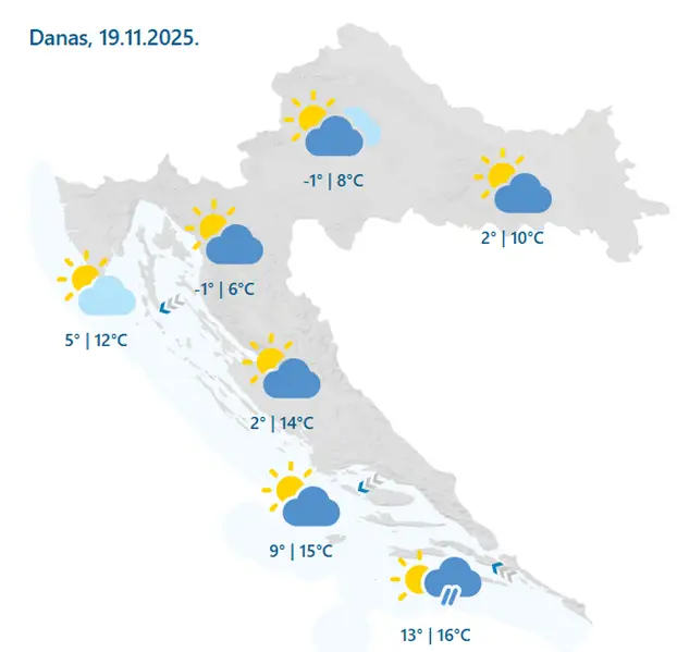 Brrr, brrr! Počeli su minusi. Evo što nam dolazi već u petak...