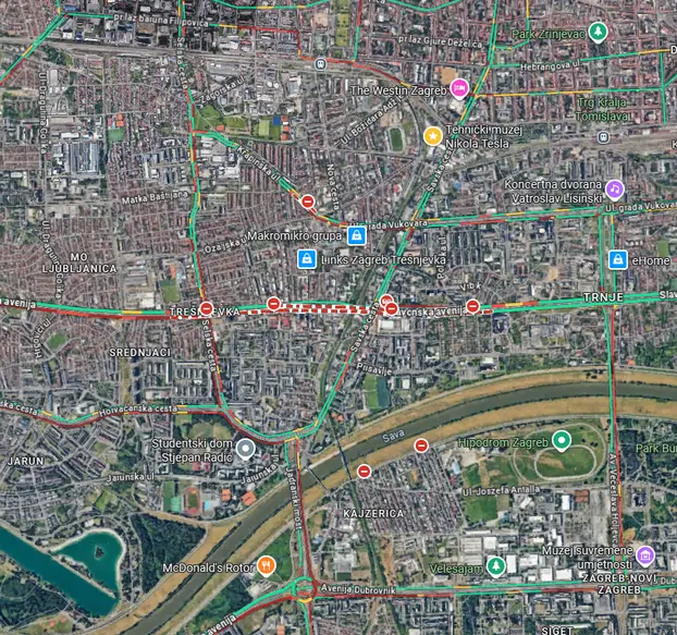 Ogromne gužve od ranog jutra zbog Vjesnika. Traju radovi na  obilasku, stiže pregled statičara