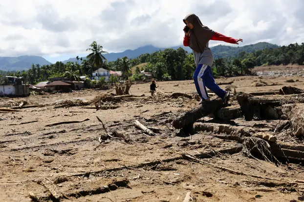 Area hit by flash floods in Palembayan, Agam, West Sumatra