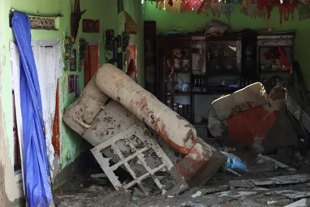 Area hit by flash floods in Palembayan, Agam, West Sumatra