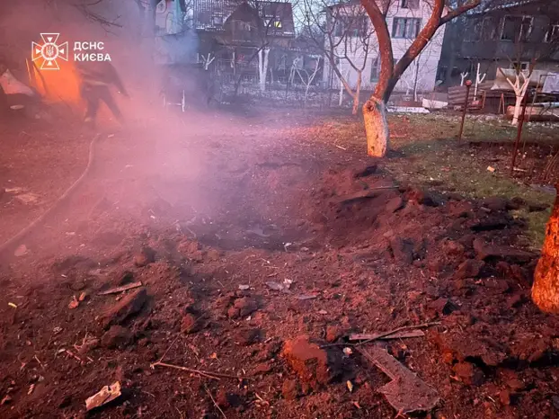 Aftermath of a Russian missile and drone attack in Kyiv