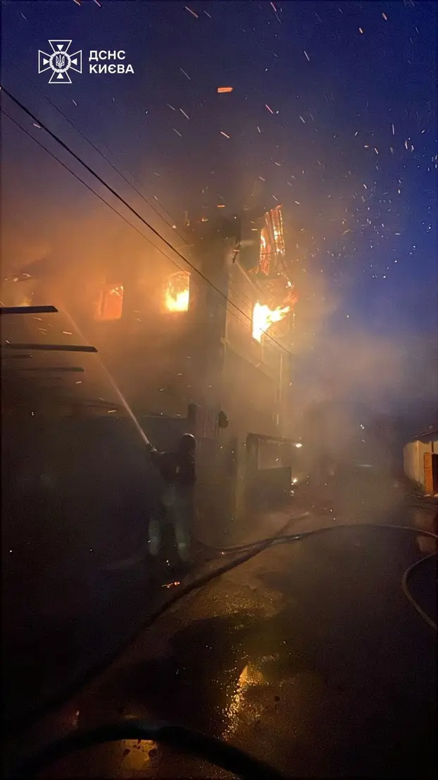 Aftermath of a Russian missile and drone attack in Kyiv