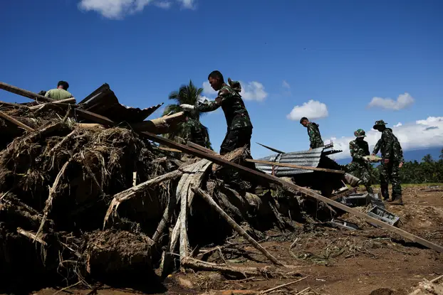 Area hit by flash floods in Palembayan, Agam, West Sumatra